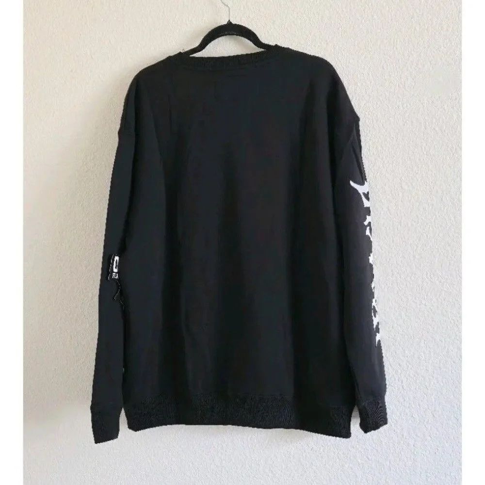 Dixxon Flannel Crewneck Sweater Fleece Men's Xl Black Long Sleeve Nwt — image 4 of 8